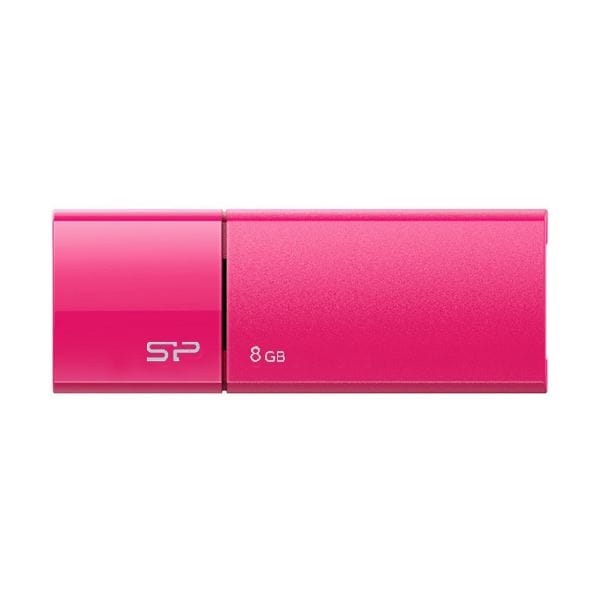 （まとめ）シリコンパワーUSB2.0フラッシュメモリ Ultima U05 8GB ピンク SP008GBUF2U05V1H 1個5セット