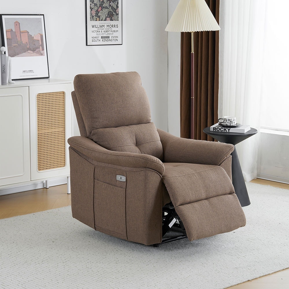 リクライニングソファー 電動 リクライニングソファ オットマン一体型 1人掛け USBポート付き 電動ソファ モーションソファー 耐圧分散 電動ソファー スマホ充電可 リクライニングチェア