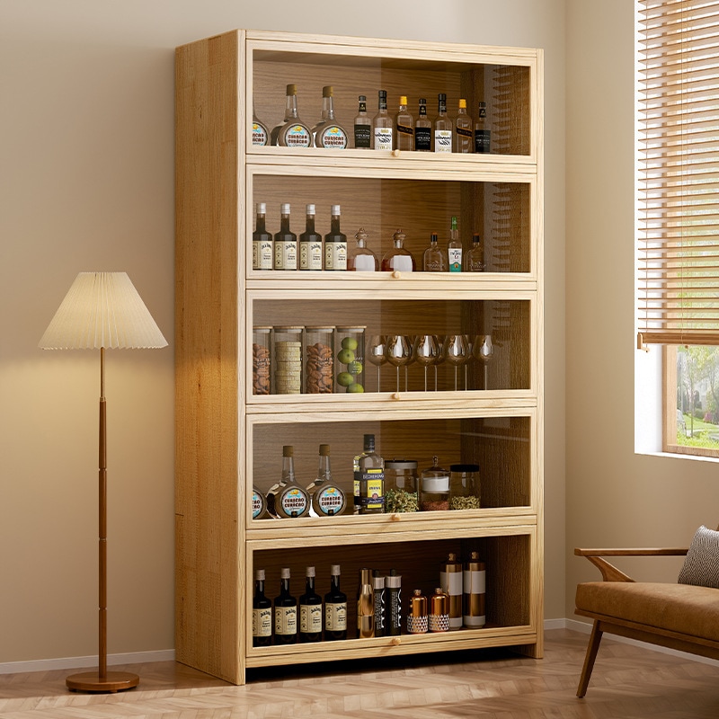 壁のリビングルームストレージラックの展示キャビネットキャビネット商業用酒屋ラック2023に対して完全な無垢材のワインキャビネットキャビネット新しいホーム新しい中国語スタイル 19,629円