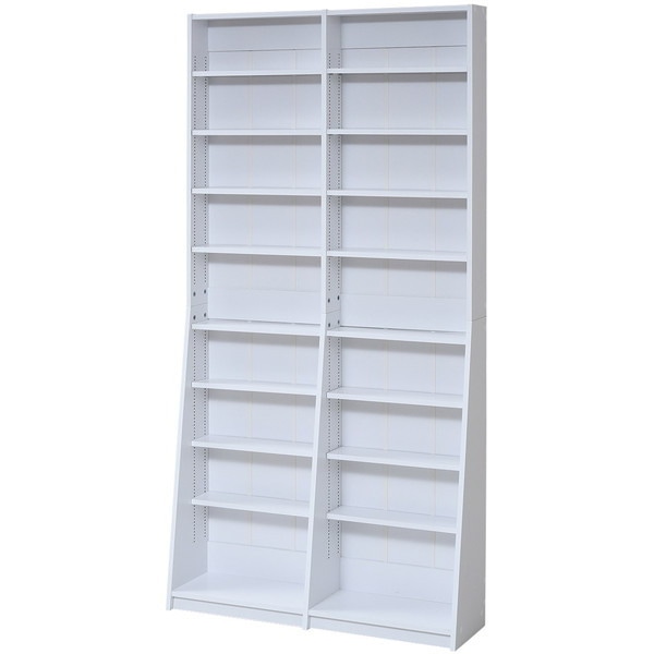 JKプラン FRM-0009-WH ホワイト スーミー [1cmピッチ薄型本棚（幅90cm 高さ180cm）] メーカー直送