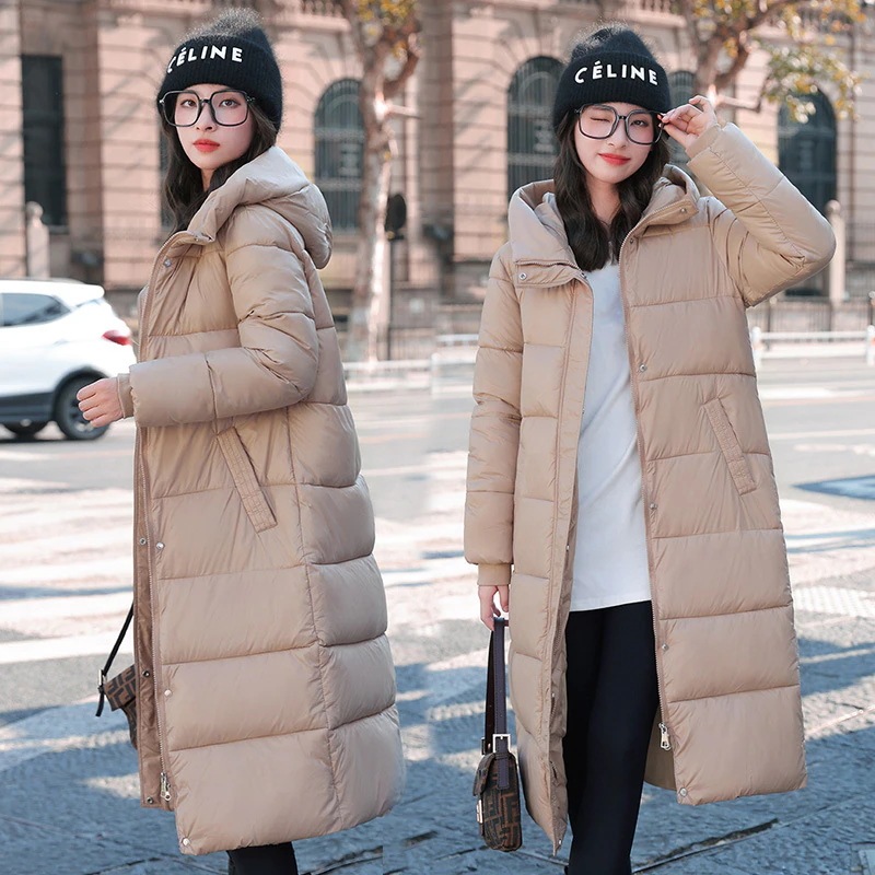 人気沸騰新柄追加 中綿コート レディース ダウンコート 中綿ジャケット ダウンジャケット ロング フード付き 無地 カジュアル ゆったり おしゃれ 厚手 暖かい