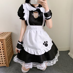 ロリータワンピース可愛いコスプレセットビッグコードコスプレメイド服福袋