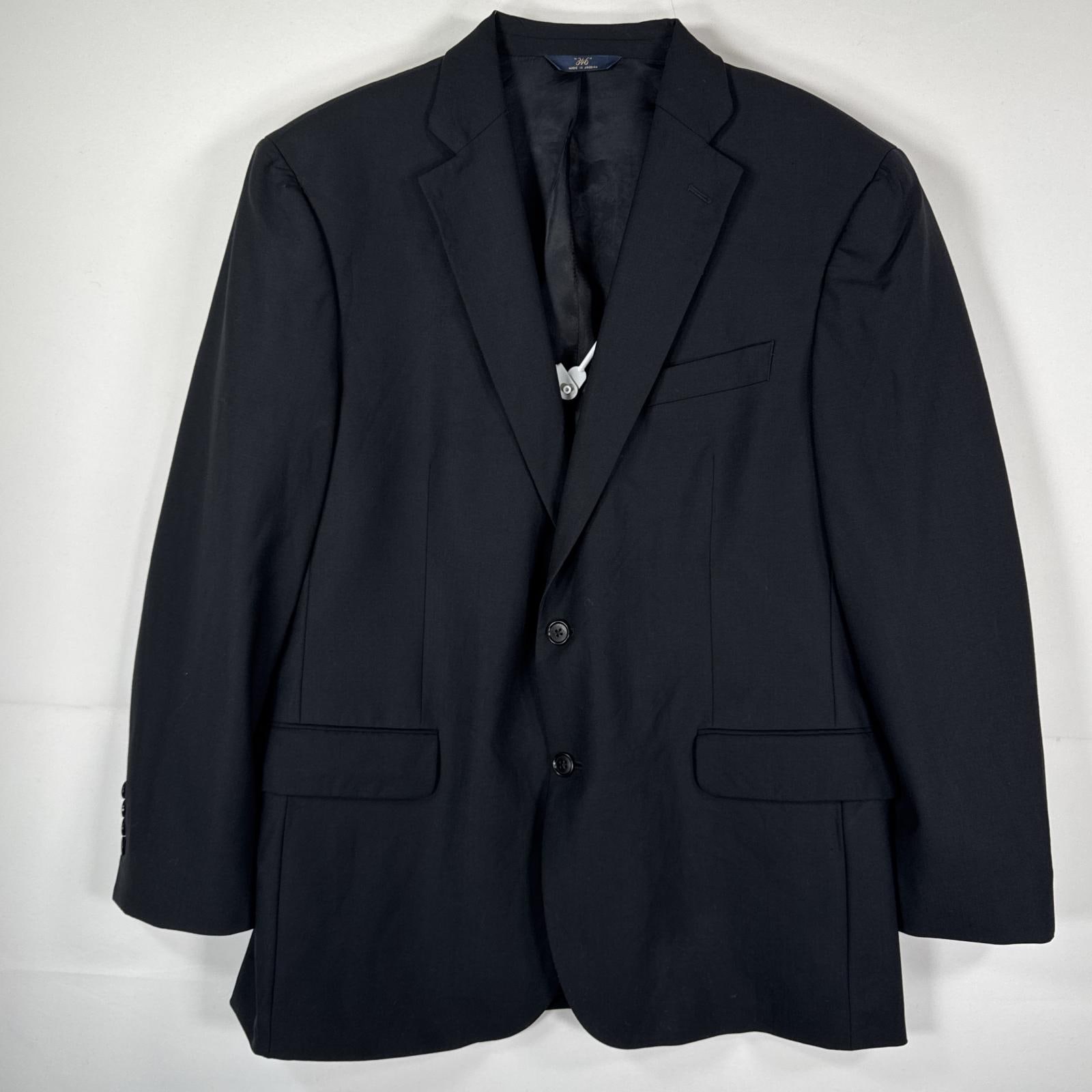古着 テーラードジャケット ブレザー スーツ 43R ブラック 無地 メンズ 4,455円