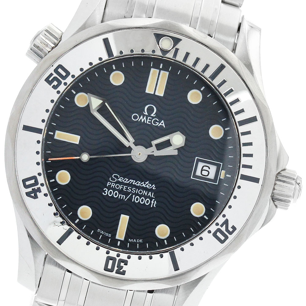 訳あり オメガ OMEGA 2562.80 シーマスター300 デイト クォーツ ボーイズ _951287【中古】