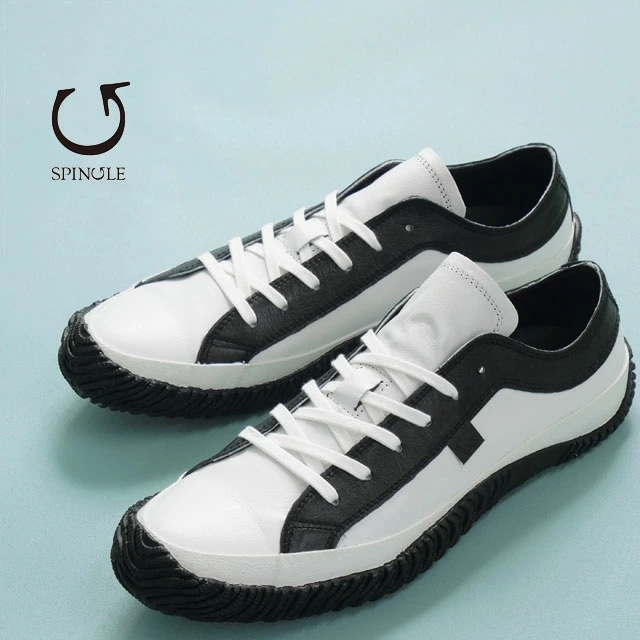 スピングル メンズ スニーカー 白 黒 レザースニーカー 日本製 レディース カジュアル 本革 靴 カンガルーレザー SPINGLE SP-110