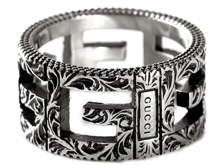 GUCCI 551918-J8400-0811-15 グッチ スクエアG リング SILVER925 スターリングシルバー エイジング フィニッシュ