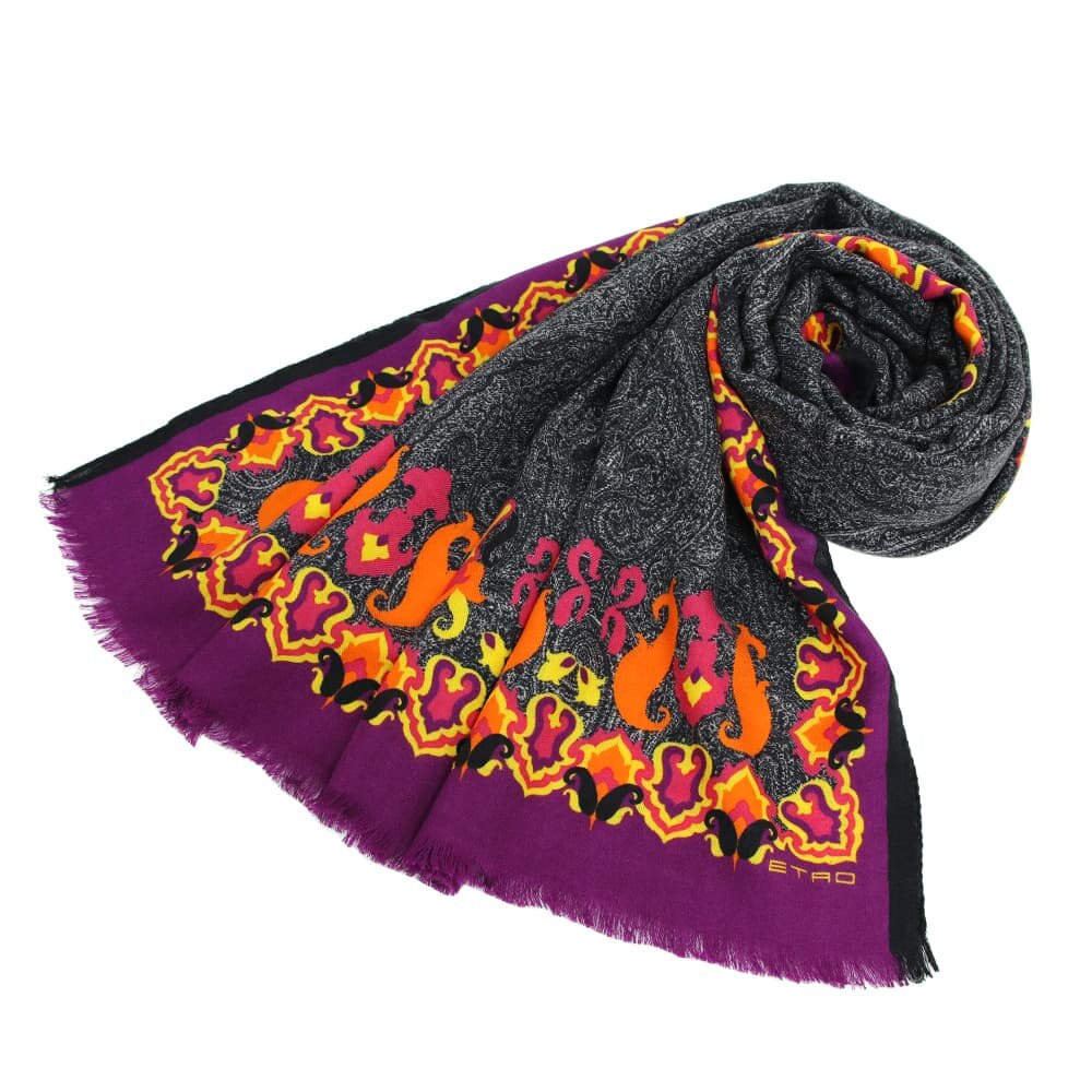 エトロ ETRO スカーフ カシミア シルク マルチカラー Scarf Multi Cashmere
