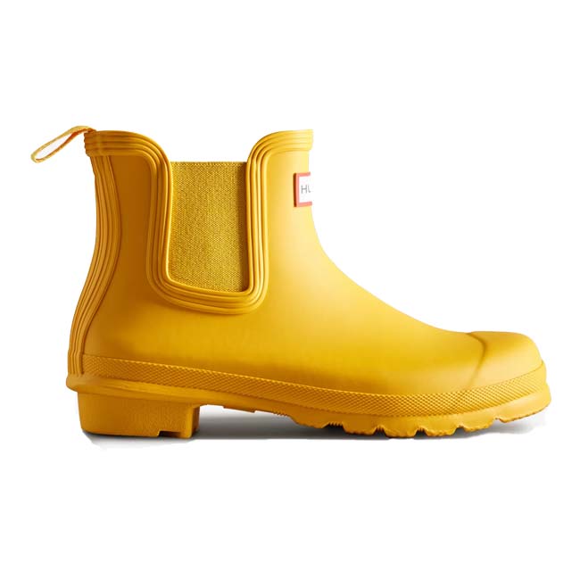 在庫処分特価 HUNTER(ハンター) レディース オリジナル チェルシー ショートブーツ レインシューズ 国内正規商品 雨靴 WFS2078RMA-RYL イエロー