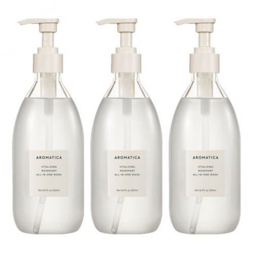 バイタライジング オールインワンウォッシュ 500ml 3個セット / ローズマリー 大容量 / 全身 洗浄 保湿
