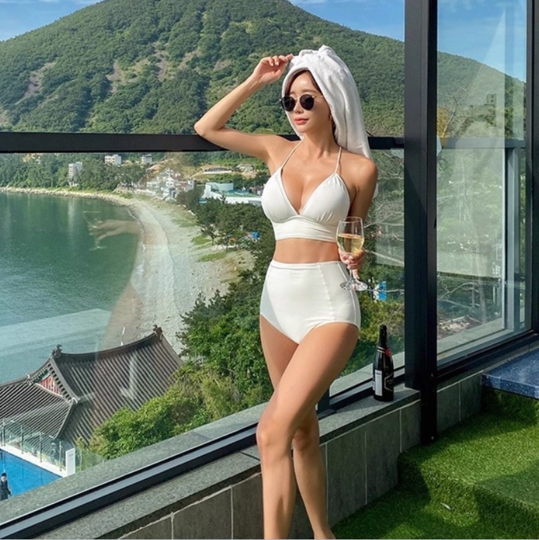 水着 ビキニ スイムウェア レディース 紐 ショートパンツ セパレート パッド付き クロスバンド ツーピース 上下セット きれいめ シンプル カジュアル ナチュラル 大人っぽい おしゃれ お洒落