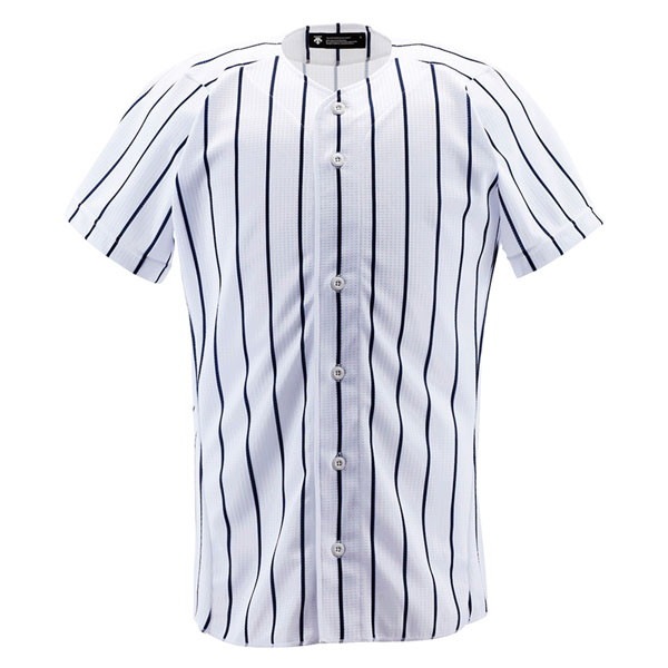 デサント DESCENTE ユニフォームシャツ フルオープンシャツ ワイドストライプ DB6000 SWNV メンズ