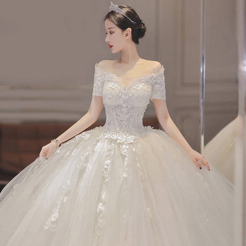 パーティードレス人気 新作 高級感 気質 ワンピース 花嫁ロングドレス 結婚式ワンピース 結婚式 ドレス ウェディングドレス 白 ロングドレス 韓国ファッション 3