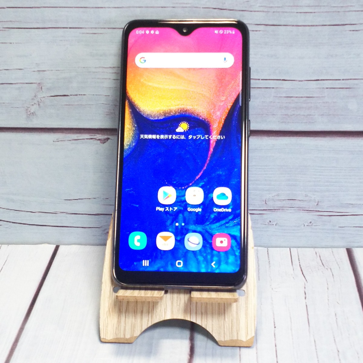 送料無料】au Galaxy A20 SCV46 Black 本体 白ロム SIMロック