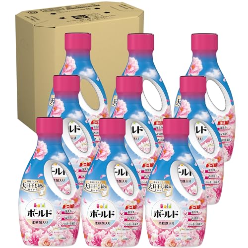 Bold ボールド 柔軟剤入り 洗濯洗剤 液体 華やかおひさまとプレミアムブロッサムの香り 本体 680g×9本