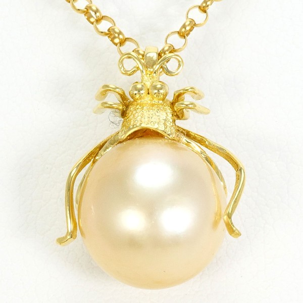 K18 18金 YG イエローゴールド ネックレス パール(真珠) 約52cm ジュエリー 中古