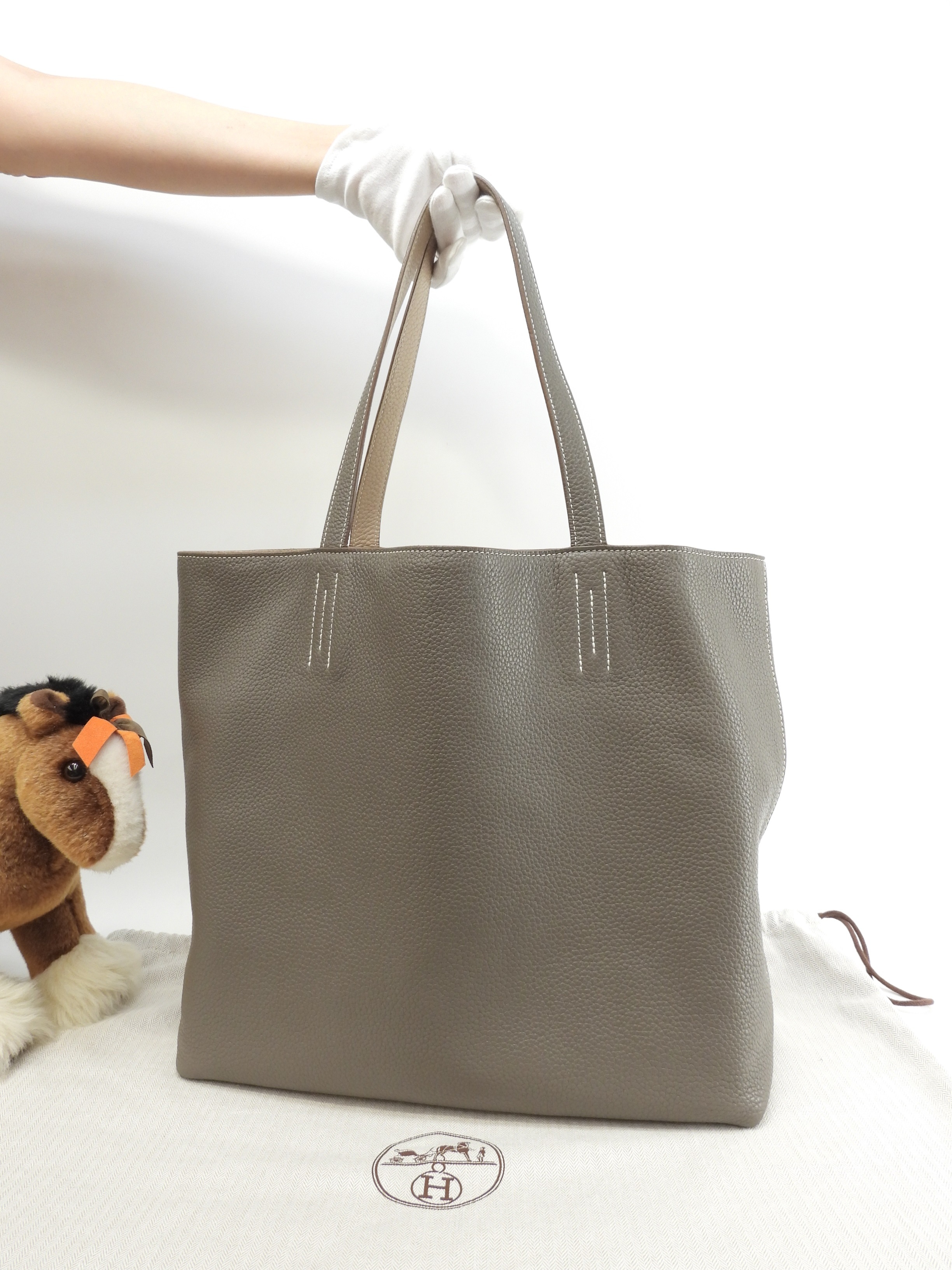 ドゥブルサンス45 トリヨンクレマンス エトープ/アルジル トートバッグ ショルダーバッグ@Q 4