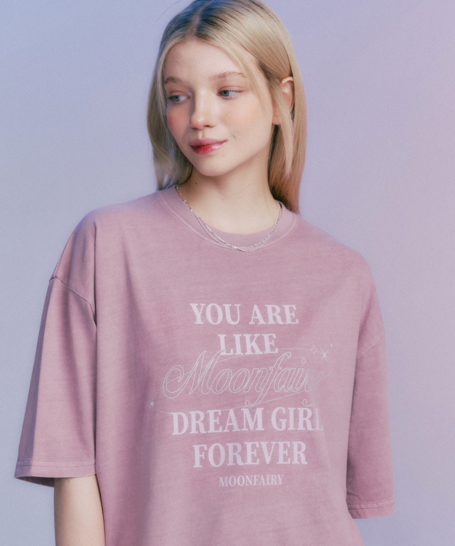 MF TWINKLE LOGO PIGMENT TEE-PINK