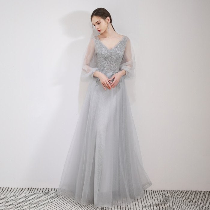 長袖 カラードレス 演奏会用ドレス パーティードレス ウェディングドレス ロングドレス 発表会 結婚式 ピアノ 二次会 ドレス 前撮り 結婚式 花嫁 演奏会