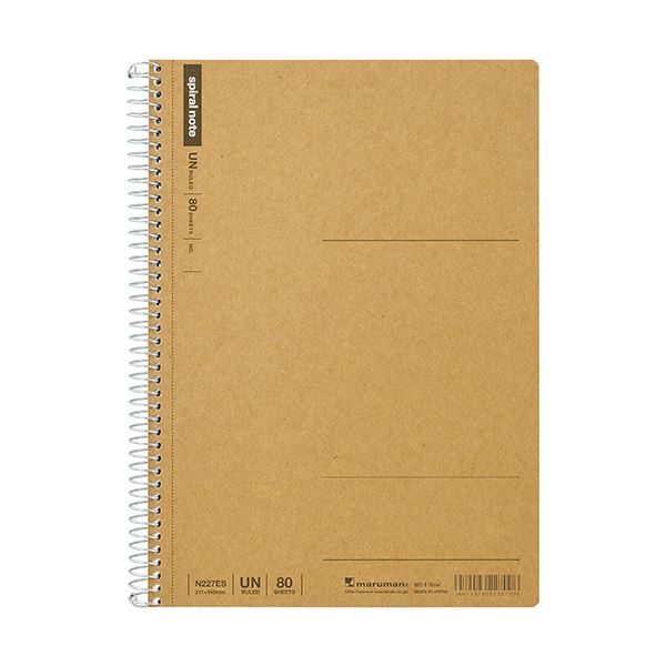 （まとめ）マルマン スパイラルノート ベーシックA5 無地 80枚 N227ES 1セット(5冊)(×5セット)