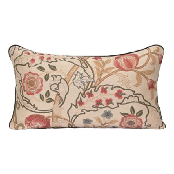 川島織物セルコン Morris Design Studio マリーイザベル ピロークッションカバー 60x35cm LL1725 R レッド