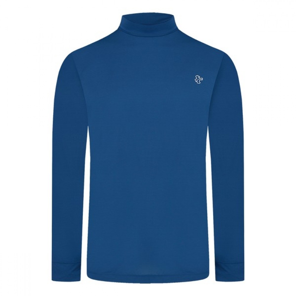 [ルイカステル] メンズアイルカストライプハーフタートルTシャツ（クール）