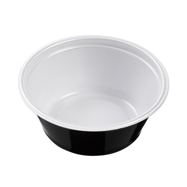 (まとめ) エフピコ DLV麺20(78) 本体深型 白黒 1パック(50枚) (×3セット)
