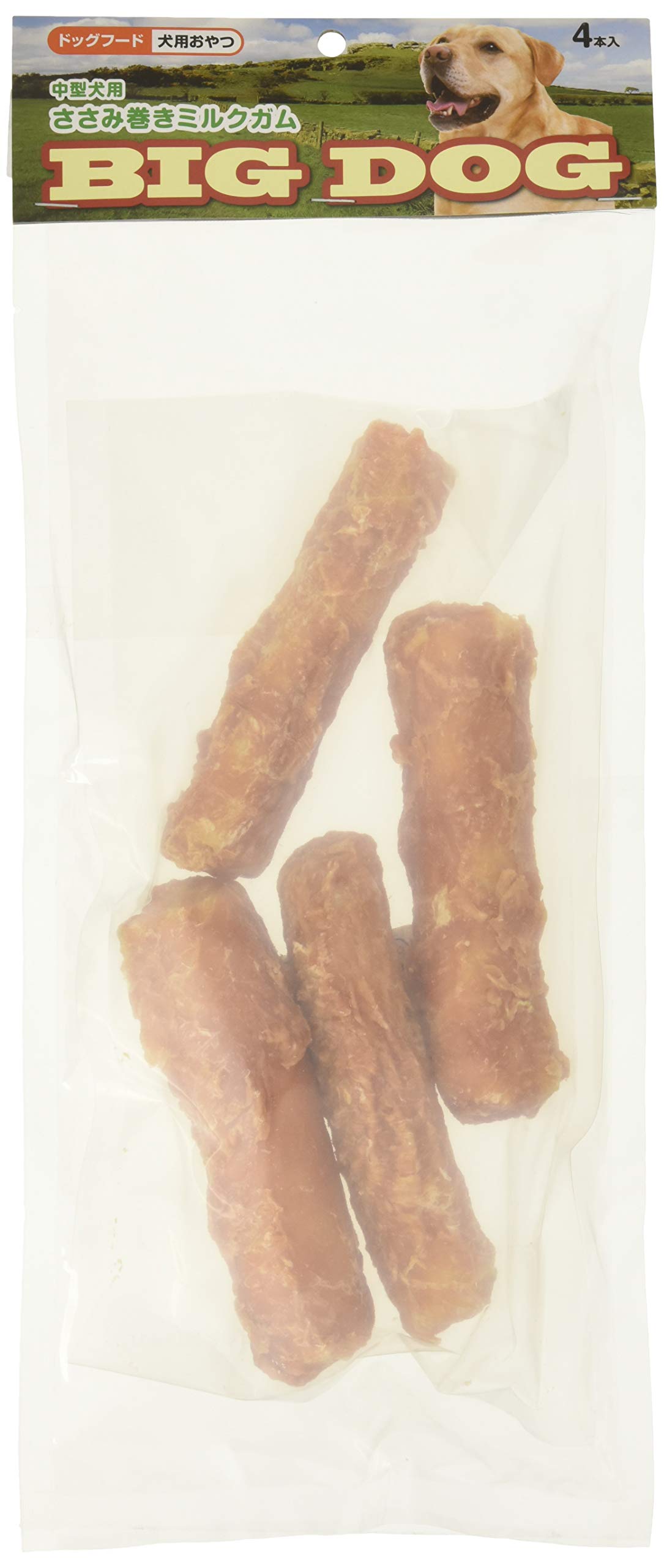 Qoo10最安値挑戦 ペットフレンド 犬用おやつ BIG DOG ささみ巻きミルクガム 中型犬用 4本入×5個 (まとめ買い)