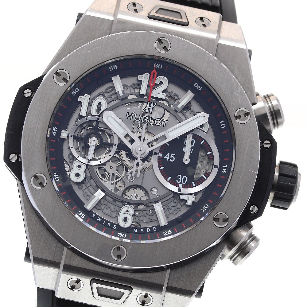 ウブロ HUBLOT 411.NX.1170.RX ビッグバン ウニコ チタニウム 自動巻き メンズ _835953【中古】