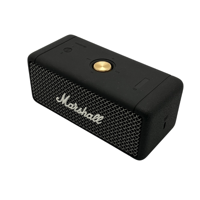 中古 Marshall ワイヤレスポータブル防水スピーカー Emberton ブラック 連続再生20時間/IPX7防水仕様/小型/急速充電