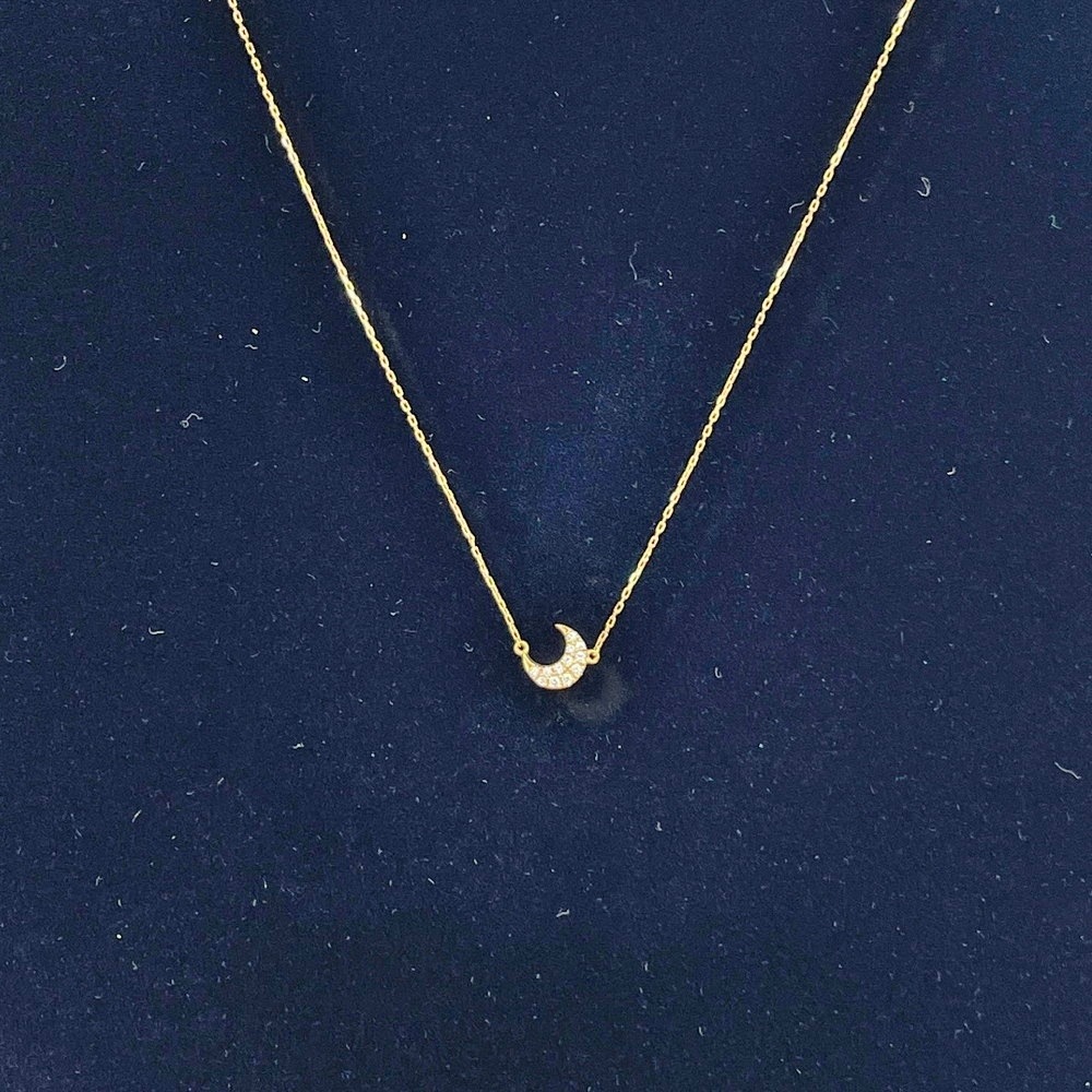 アーカー AHKAH カーラ ネックレス 18K イエローゴールド ダイヤモンド 0.05ct ムーン
