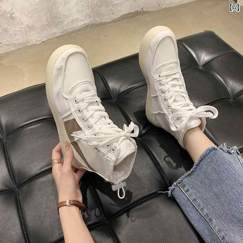 スニーカー レディース 女性用 ハイ カット キャンバス シューズ 韓国 オル 靴 ストリート 撮影 カジュアル スポーツ シューズ