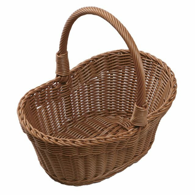 （まとめ買い）トーダイ 小判型 ピクニックバスケット 小 ブラウンPB-462-BR [x3]