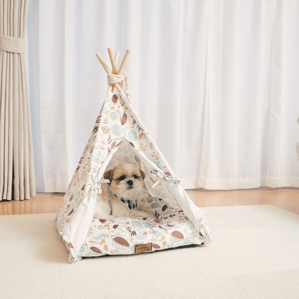 Pet Tipi tent（ペットティピーテント）スクエア×ホワイト 5,196円