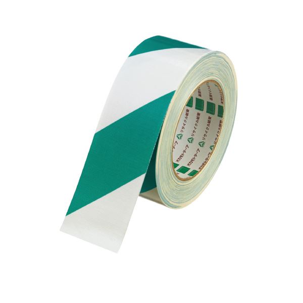 (まとめ）オカモト 布テープ トラ No.111シロミドリ 50mm×25m(×5セット)