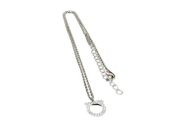 ネックレス ガンチーニ メタル - ラインストーン シルバー ジュエリー ペンダント ブランド 小物 ラグジュアリー 誕生日プレゼント 女性 彼女 ギフト ユニセックス メンズ【本物保証】