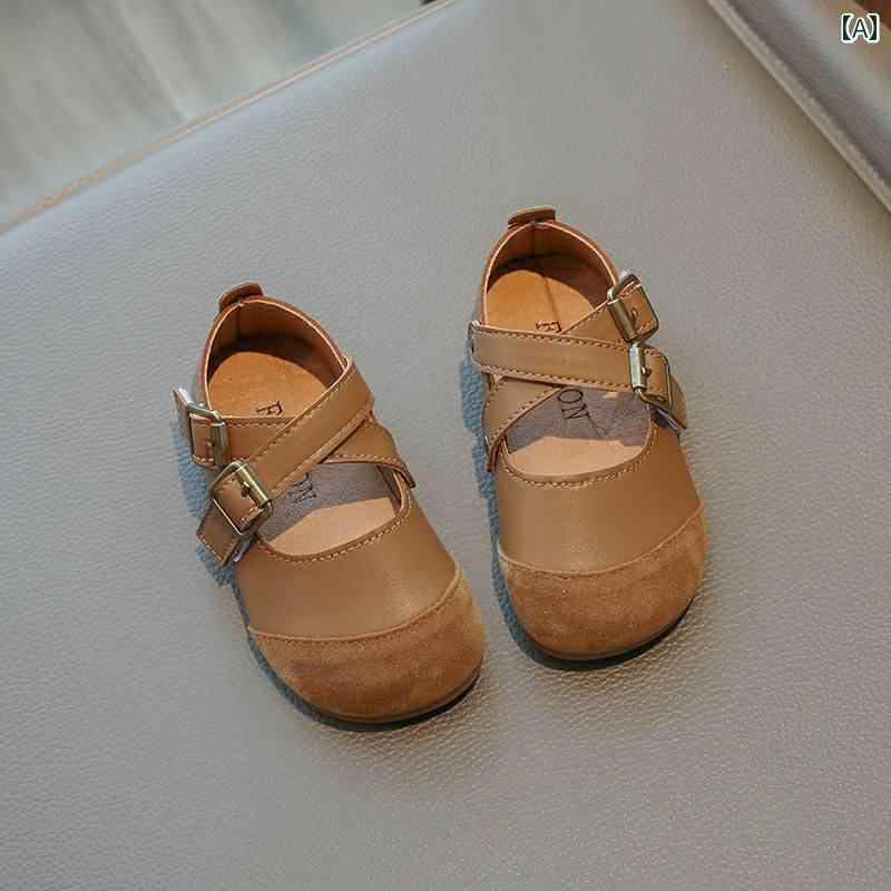 キッズ ジュニア シューズ ブリティッシュ 英国風 女の子 革靴 エレガント プリンセス 子供 ラウンドトゥ ソフトレザー