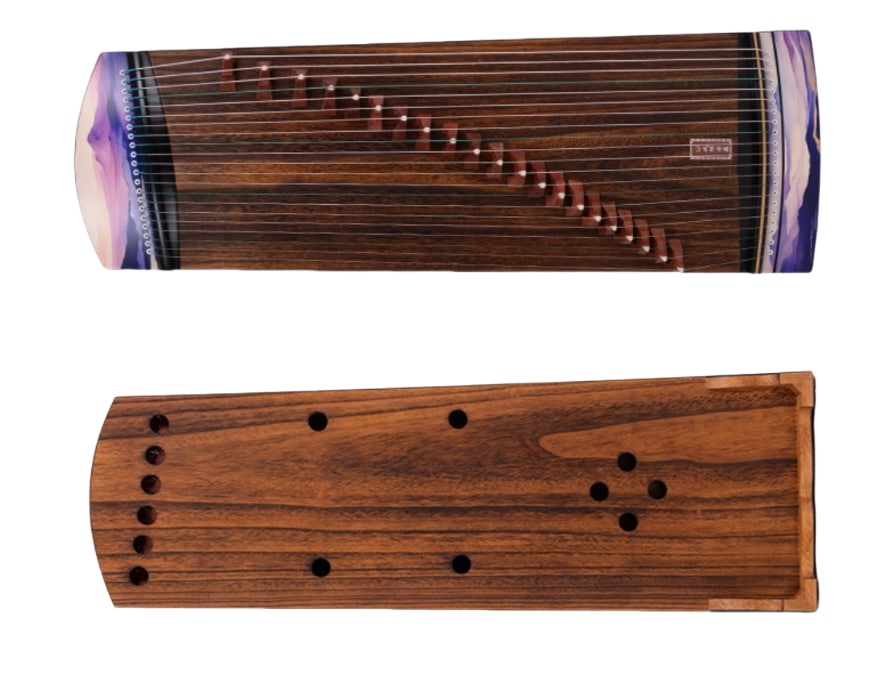 筝 100cm 紫の彩色 中国の弦楽器琴・筝