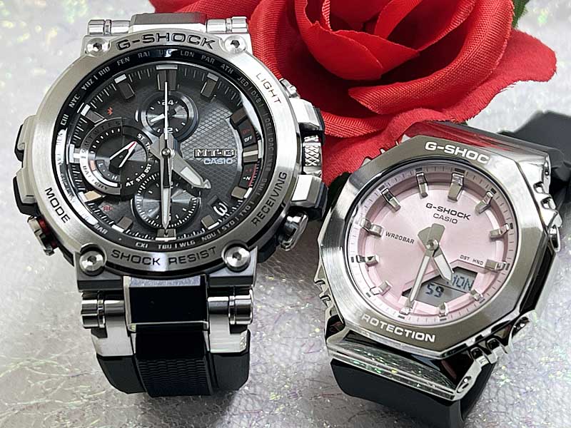 恋人達のペアウォッチ g-ショック G-SHOCK BABY-G MTG-B1000-1AJF GM-S2110-4AJF電波ソーラーカシオ 2本セット gショック ベビーg 夫婦円満　夫婦同伴