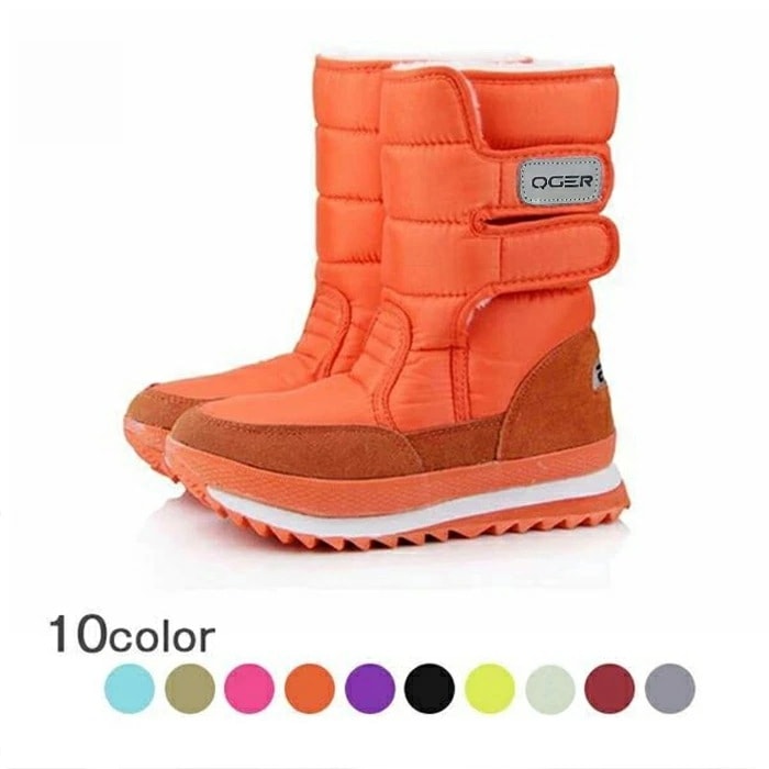 【最安値に挑戦】スノーブーツ レディース スノーブーツ スキーブーツ ロングブーツ 防寒 防水 大きいサイズ 10colors ブラック ブルー オレンジ 暖かい【22.5/23/23.5/24/24