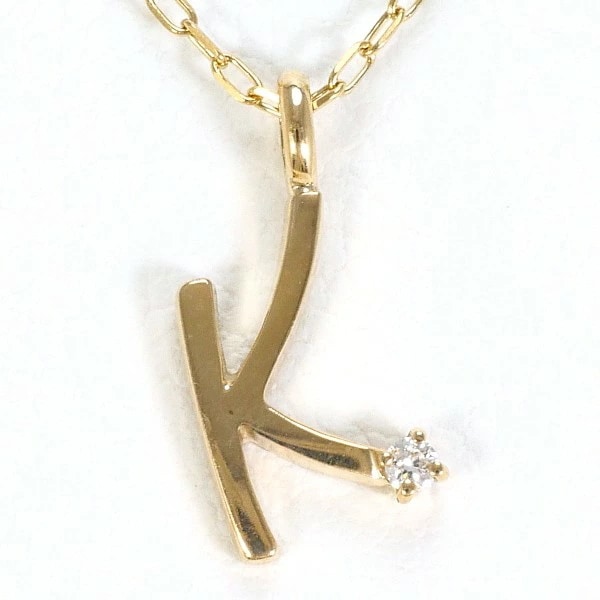 オデュース4℃ K10YG ネックレス ダイヤ 中古