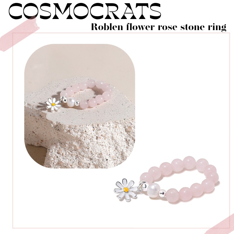 [COSMOCRATS]ロブレン フラワー バラ石の指輪 925Silver!