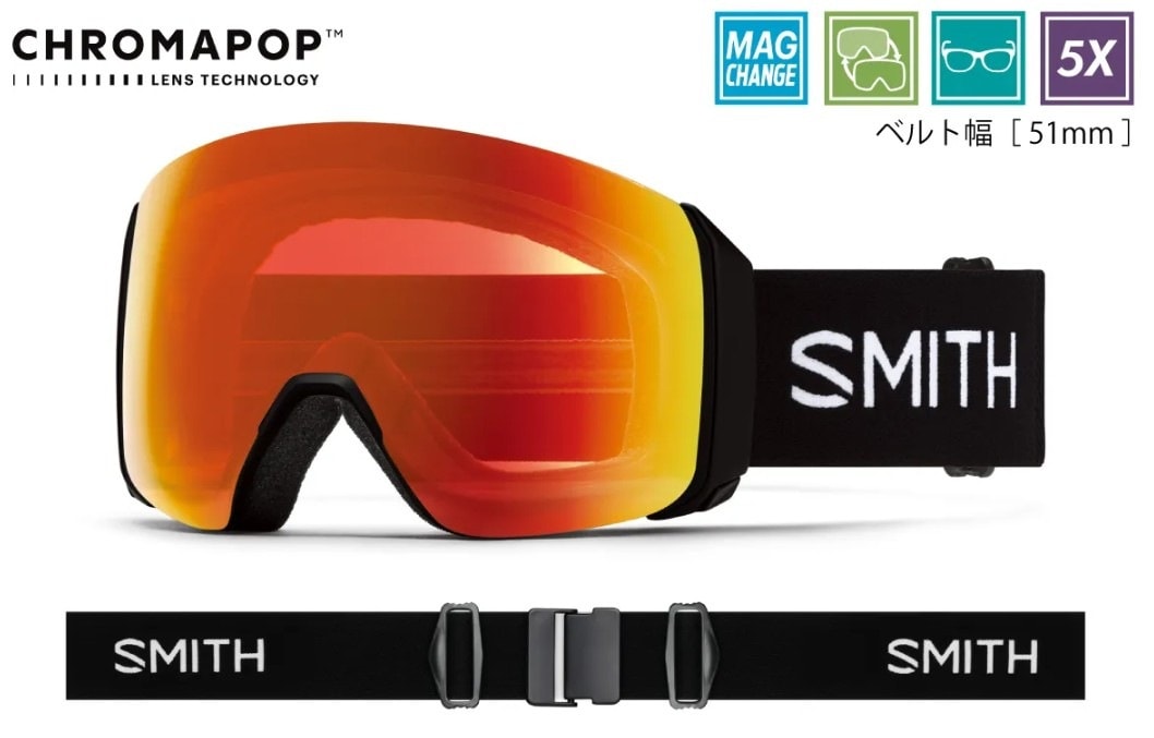新品未使用 25-26 SMITH GOGGLE I/O MAG Black(CPPRPB/CPSTBL) 土日祝発送OK 6 スミス