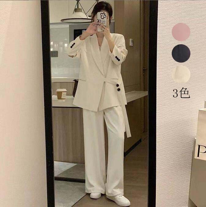 リクルートスーツ ジャケット+パンツ 女性スーツ 高品質 フォーマル パンツスーツ スリム 2点スーツセット 長袖 レディーススーツ セットアップ カジュアル ビジネススーツ ワイドパンツ ボトムス