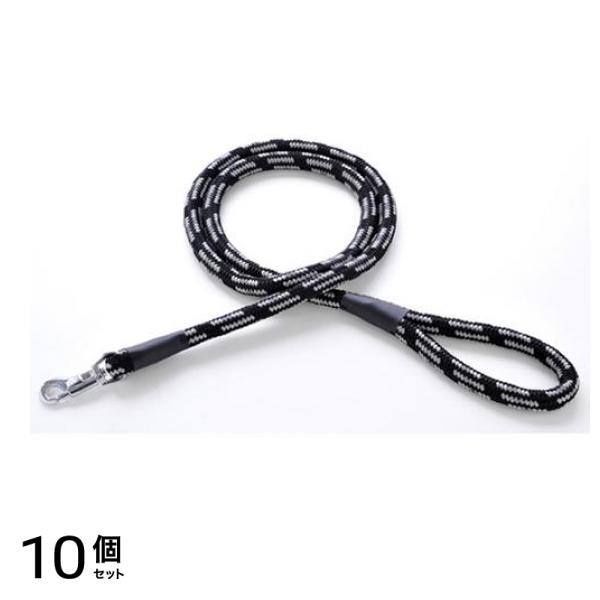 ペティオ ベーシックプラス ネオンプラスリード φ15mm 中型犬用 ブラック 160cm (W55805) 10個セット
