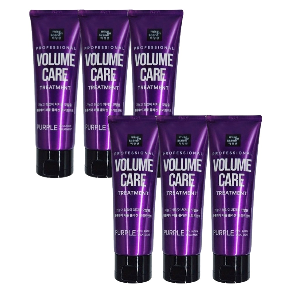 【6本セット】ボリュームケア パープルコラーゲン トリートメント 180ml×6本 韓国ヘアケア ダメージ補修 保湿 ツヤ髪