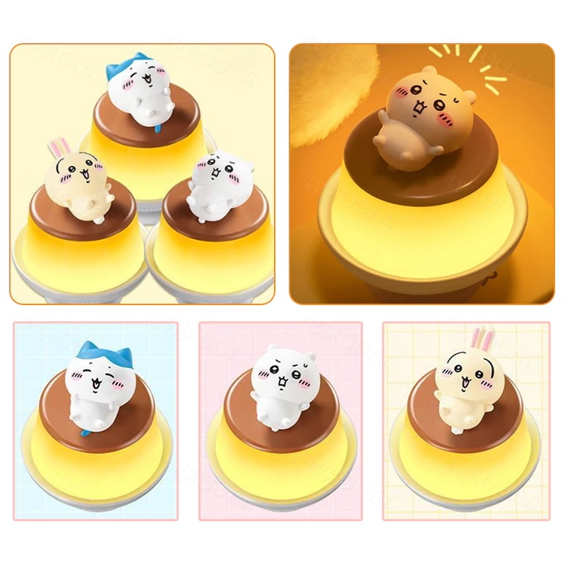 ちいかわ プリン小夜灯 ハチワレ うさぎ ペンダント 小夜灯 ひかりをだす 光を発する バッグチャーム キーリング バッグチャーム かわいい