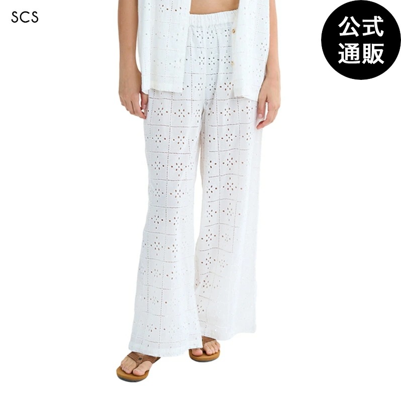 【OUTLET】 【CRYSTAL TIDES】 EYELET CRUSH ELST PNT ロングパンツ 【2025年夏モデル】