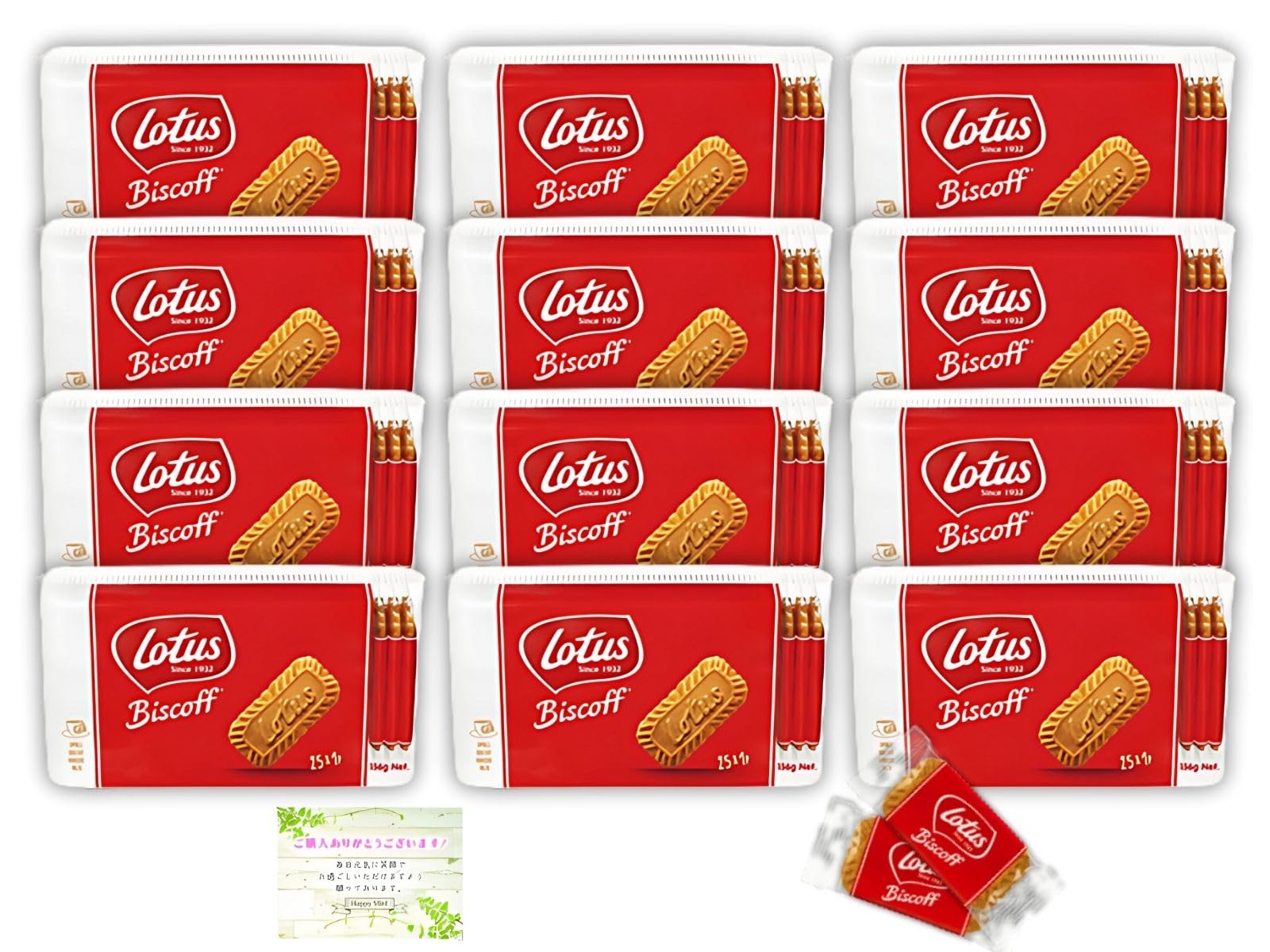【大容量 12個セット販売】 ロータス オリジナルカラメルビスケット 156g ビスケット lotus ビスコフ クッキー cookie 個包装 お菓子 シナモン オリジナルポケットティッシュ付き 4,911円