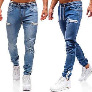 メンズ ジーンズ メンズ デニムパンツ スウェットデニム スウェット ストレッチ デニム 裾ファスナ