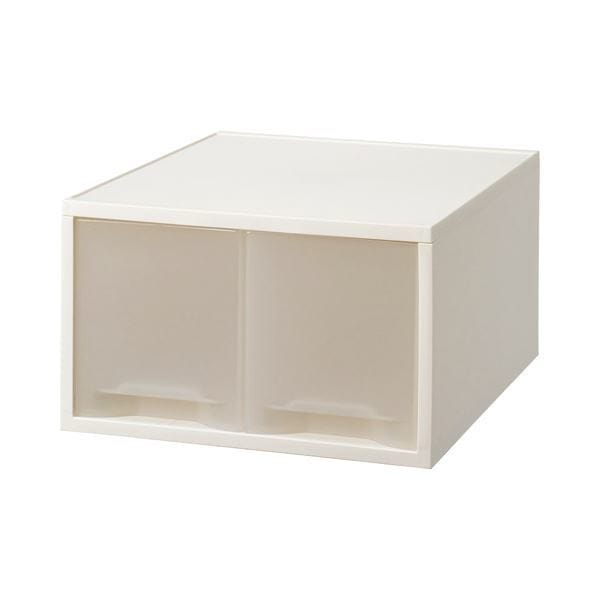 （まとめ） 岩崎工業 PP製引き出しケース A4タテ 深型ハーフ ホワイトクリア ST6103CW 1台 3セット